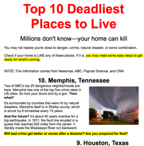 Top 10 Deadliest Places To Live In The US