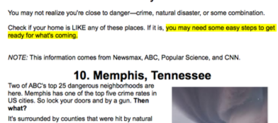 Free Report: Top 10 Deadliest Cities in the United States