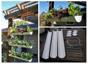 do it yourself hanging gutter garden