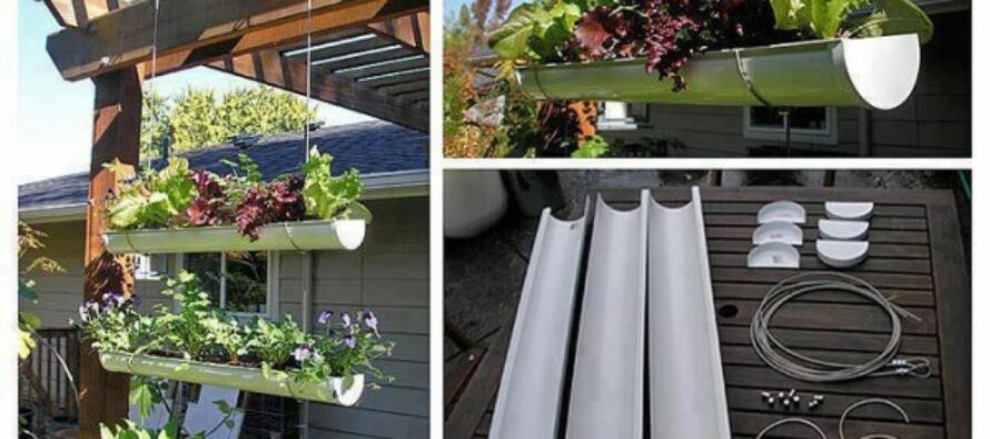 How To Make A Hanging Gutter Garden