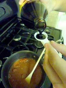 homemade ketchup step 6 adding molasses