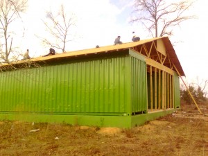 convert shipping container into survival bunker
