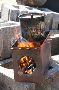 ammo can stove in action