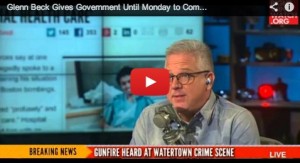 glenn beck gives us government until monday to come clean claims to have country changing evidence