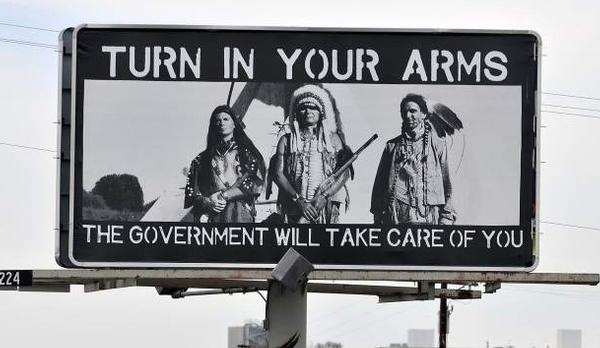 native american pro gun billboard