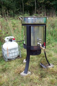 how to make a hot water heater for camping or survival