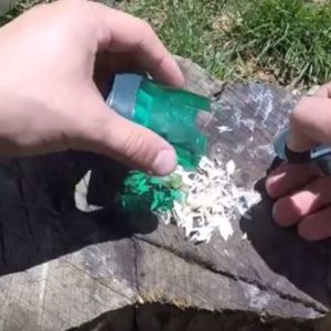 Starting a Fire with Shavings from a Pencil Sharpener