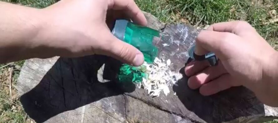 Starting a Fire with Shavings from a Pencil Sharpener